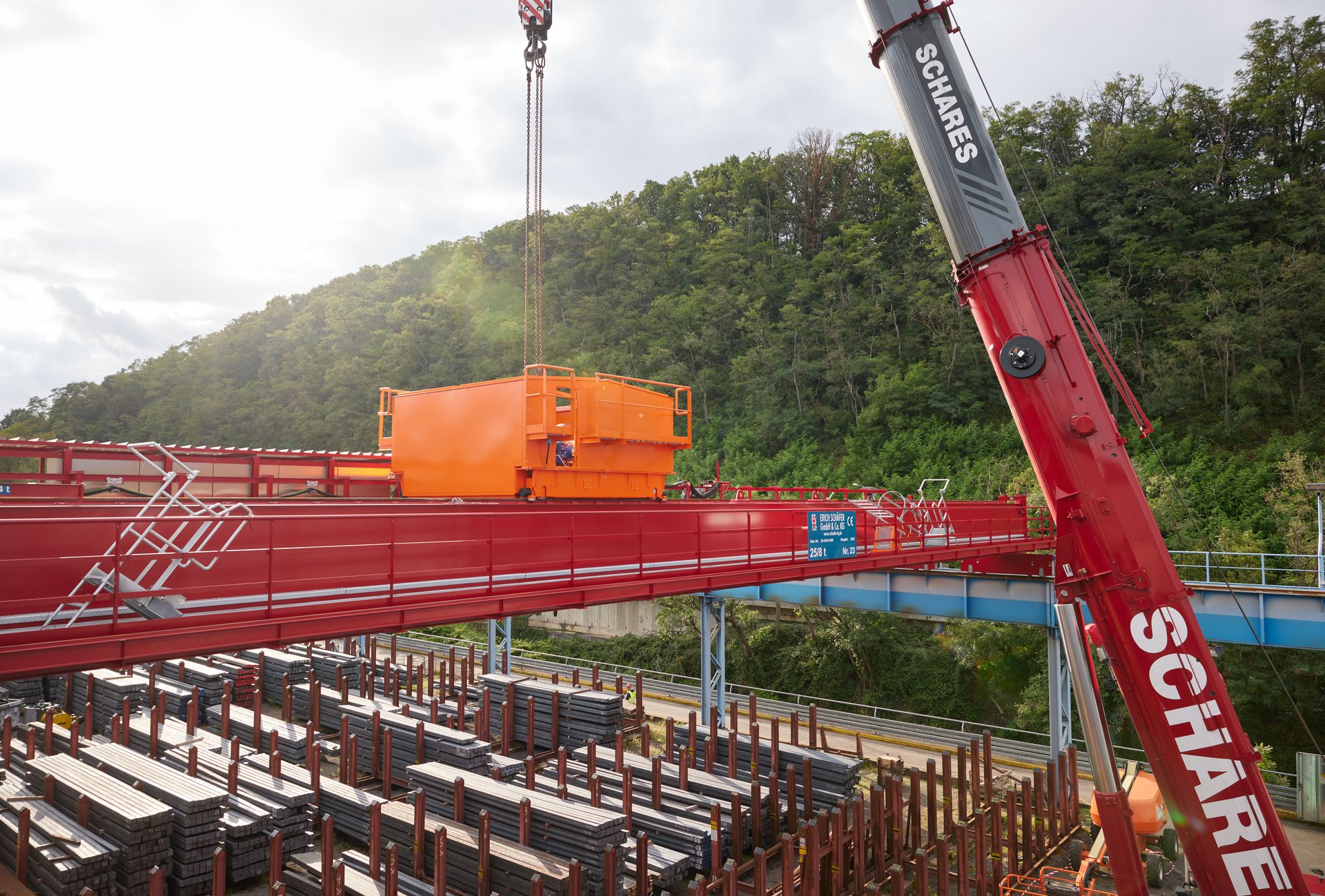 Montage einer Krananlage von Erich Schäfer bei DEW in Hagen